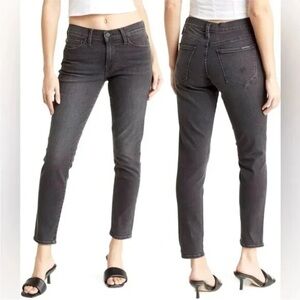 Hudson Jeans Natalie Mid-Rise Super Skinny Ankle Jeans Size 27 washed black